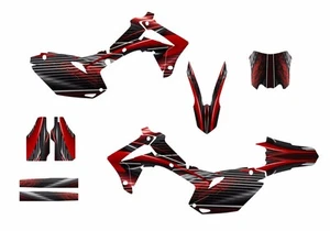2013 2014 2015 2016 CRF 450R graphics custom decal kit #3333 Red - Foto 1 di 2