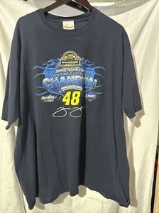 Jimmie Johnson T-Shirt 3XL NASCAR #48 Lowes Racing Champions 2007 2 Sided - Picture 1 of 5