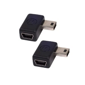 2 x Motorola SKN6182 MiniUSB EMU Right Angle Adapter - Razr MOTO ROKR Z6m - NEW - Zdjęcie 1 z 2