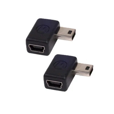2 x Motorola SKN6182 MiniUSB EMU Right Angle Adapter - Razr MOTO ROKR Z6m - NEW - Image 1 of 2