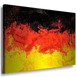 Flagge Deutschland Leinwandbild AK Art Bilder  Mehrfarbig Kunstdruck Wandbild   - Bild 1 von 5