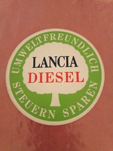 Aufkleber Sticker 1980er LANCIA Diesel "umweltfreundlich / Steuern sparen - Bild 1 von 1