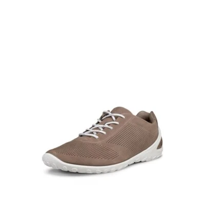 Ecco Biom Lite Men Sneaker Schnürschuhe Low Cut moon rock braun Leder bequem