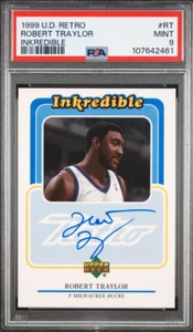 Robert Traylor Bucks RT 1999 Upper Deck Retro Inkredible PSA 9 automático - Imagen 1 de 2