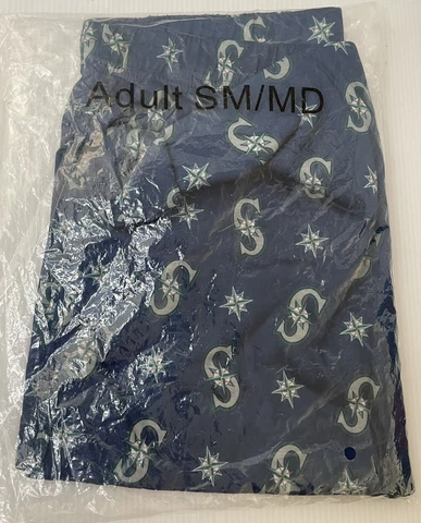NEW Seattle Mariners Adult Pajama Pants Size Medium Baseball Blue Logo Sleepware Cover