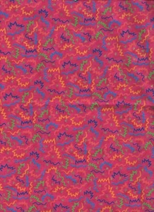 *44" MARCUS BROTHERS * PINK * YELLOW * GREEN * BLUE * SQUIGGLES ON PINK * 1 YD - Picture 1 of 3