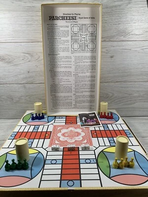 Parcheesi Board Game 1975 Royal Game of India Complete Family Fun - Image 1 of 4