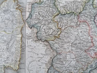 Kingdom of Sardinia Northern Italy Piedmont Turin c. 1849 detailed Meyer map - Image 1 of 4