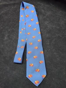 J Crew Angel Fish Orange Yellow Blue Ocean Mens Silk Necktie NWT - Picture 1 of 6