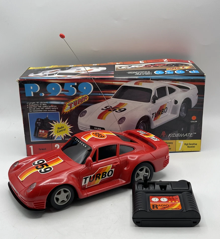 Rare Kidsmate Porsche 959 Super Turbo Model 959F Remote Control 1:18 Works - Image 1 of 4
