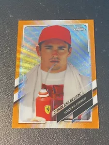 2021 Topps Chrome F1 Charles Leclerc Orange Wave #32 Sippy Cup Ferrari /25 SP - Picture 1 of 2