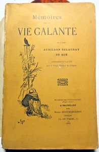 CURIOSA / ERINNERUNGEN AN DAS GALANTE LEBEN DES ABTES AUNILLON DELAUNAY DU GUE / 1887 / SELTEN - Bild 1 von 1