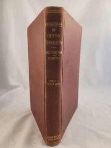 Principles of Human Geography Hardcover by E Huntington & S Cushing (HC, 1924) - Picture 1 of 10