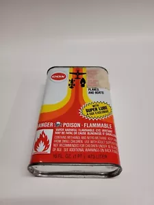 COX GLOW POWER FUEL 16OZ TIN CAN VINTAGE FOR MODEL CARS, PLANES, AND BOATS - Picture 1 of 9