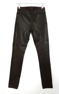 J Brand Dark Burgundy Shimmer Coated Skinny Jeans New - Picture 1 of 7
