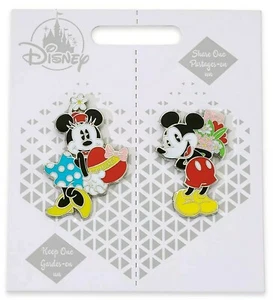 Juego de prendedores de Mickey y Minnie Mouse de la tienda Disney pareja San Valentín regalo de boda - Imagen 1 de 5