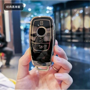 TPU COVER FOR MERCEDES BENZS C200 C300 E200 KEYS 3 BUTTON 2017-2023 BLACK PIANO - Bild 1 von 8