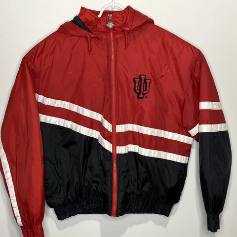 Indiana University Hoosiers NCAA Jerzee Activewear Red Mens XL Hooded Jacket Cover