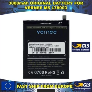 BATTERIA BATTERY VERNEE M5 178003 AKKU 3000mAh GARANZIA ITA - Bild 1 von 2
