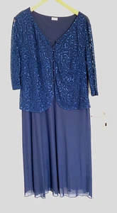Brautmutter-, Abi Ball Cocktail Kleid, 46 Pailletten - Bild 1 von 4