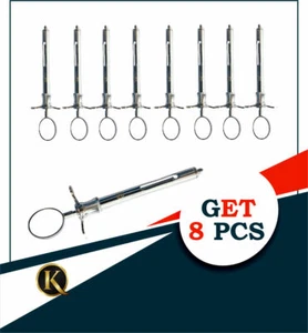 8x Deutsche Dental Narkose Spritze Selbstansaugend 1,8CC Dental Instrumente - Bild 1 von 3