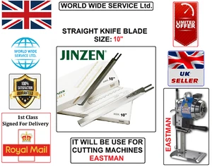 EASTMAN 627&629 JINZEN STRAIGHT KNIFE BLADE (10'') INDUSTRAL CUTTING MACHNE PART - Picture 1 of 3