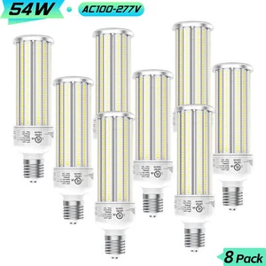 8Pack 54W LED Corn Light Bulb 5000K Daylight Warehouse High Bay Lights E39 Base - Picture 1 of 12
