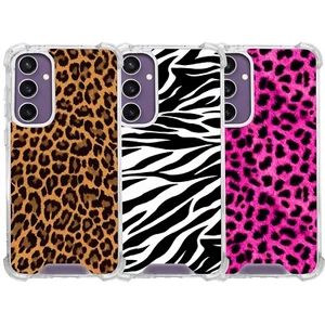 For Samsung Galaxy S20/S21/S22/S23/S24 Ultra Animal Print Clear Bumper Case - Picture 1 of 10