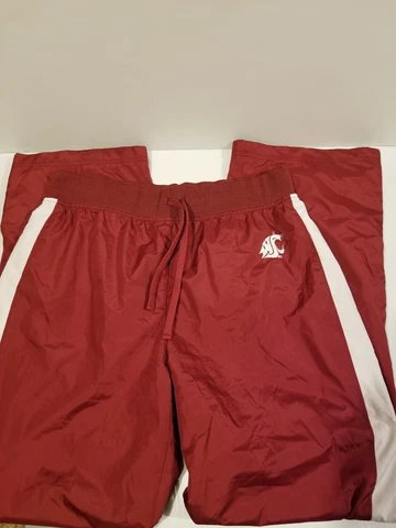 WSU Cougars Womans Large Track Pants Mesh Lining Crimson~Red NCAA Cover
