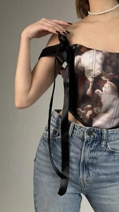 Cute handmade corset. Classic corset with art xs-xxl - Picture 1 of 4