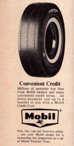 Mobil Premier Tires See America Safely Black & White 1965 Vintage Print Ad-C-2.1 - Picture 1 of 2