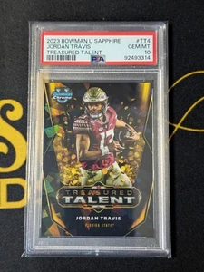 Jordan Travis 2023 Bowman Chrome University Sapphire Treasured Talent PSA 10 - Bild 1 von 2