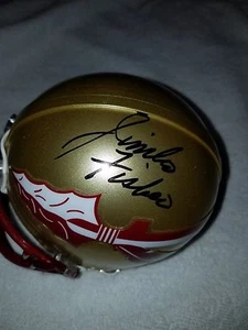 JIMBO FISHER FLORIDA STATE SEMINOLES SIGNED MINI HELMET W/COA - Picture 1 of 2