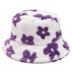 Winter Fluffy Fuzzy Bucket Hat Plush Furry Faux Fur Fisherman Hats Warm Hat f... - Picture 1 of 4