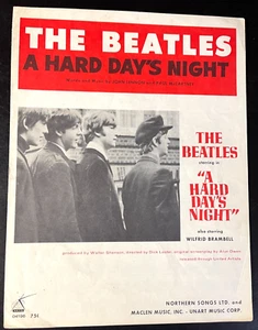 RARE -The Beatles A Hard Day’s Night Sheet Music 1964 3656 - Picture 1 of 3