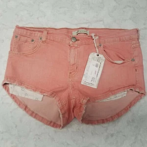 New Freedom Rider Womens High-Low Shorts Size 10 Coral Raw Hem Five-Pockets - Picture 1 of 4