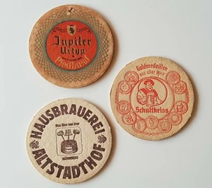 3 alte Bierdeckel BD Hausbrauerei Altstadthof Nürnberg Schultheiss Jupiler Urtyp - Bild 1 von 2