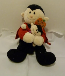 Dracula and Baby Dracula 1999 Plush Halloween Dolls by Kellytoy Scary Horror - Imagen 1 de 12