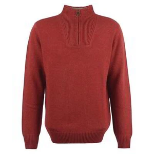 Barbour Nelson Essential Half Zip Pullover Brick Red - Bild 1 von 2