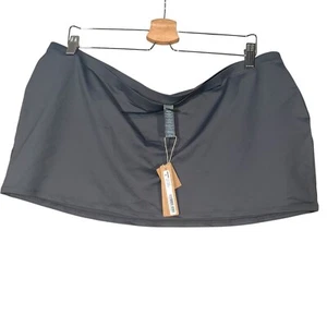 Skims Micro Mini Schwimmrock Damen 2X grau Nylon Stretch Pull On Bademode Strand - Bild 1 von 3