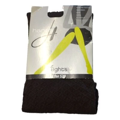 Medias Hanes Damas Café Marrón Diamante Texturizado, Talla Pequeña, Nuevas con Etiquetas Foto 1 de 3