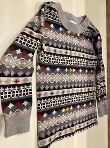 Hanna Andersson Toddler Size 3T (90) Gray & Black Organic Pajama top - Picture 1 of 3