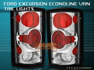 00-04 FORD EXCURSION ECONOLINE TAIL LIGHTS CLEAR 95 03  - Picture 1 of 1