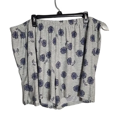 Pantalones cortos Sonoma para salón/dormir, 3X, nuevos con etiquetas, gris jaspeado/azul Foto 1 de 4