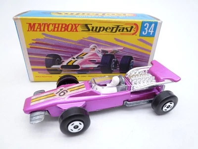 COCHE DE CARRERAS MATCHBOX SUPERFAST Nº34d F1 DE COLECCIÓN EN CAJA ORIGINAL 1971 Foto 1 de 4