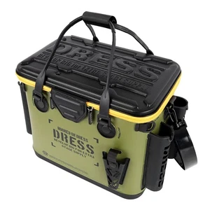 DRESS Fishing Bucket Olive/Black with Mesh Pocket Approx. 34L Rod Holder 671 - Photo 1/9