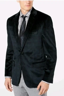 Chaqueta Abrigo Deportivo Ralph Lauren Para Hombre Terciopelo-Look Verde/Negro A Cuadros Talla 40L largo Foto 1 de 4