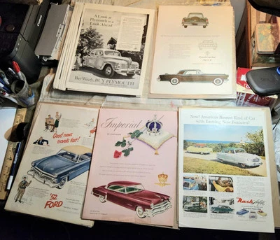 (29) DIFFERENT CAR PRINT ADS-1930's STUDEBAKERS, CHEVROLET, FORD, PLYMOUTH, NASH - Image 1 of 4