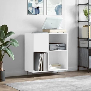 vidaXL Mobile Porta Dischi Bianco 84,5x38x89 cm in Legno Multistrato - Foto 1 di 11