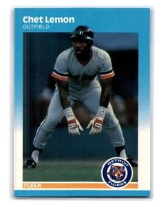 1987 Fleer Glossy #156 Chet Lemon - Detroit Tigers - Picture 1 of 2
